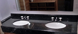 御影石の洗面台天板